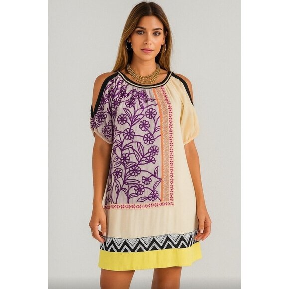 Anthropologie Dresses & Skirts - Anthropologie Brimming Borders mini dress Size 10